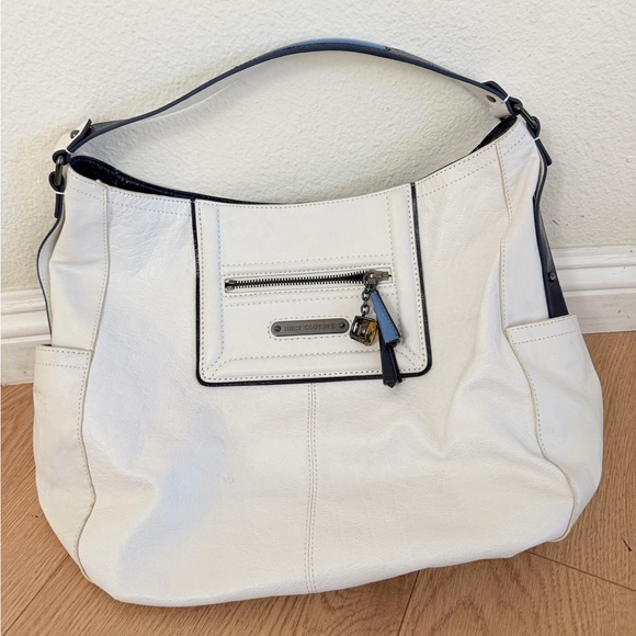 Juicy Couture Handbags - Juicy Couture White Hobo Shoulder Bag Silver Hardware Y2K Slouchy Purse